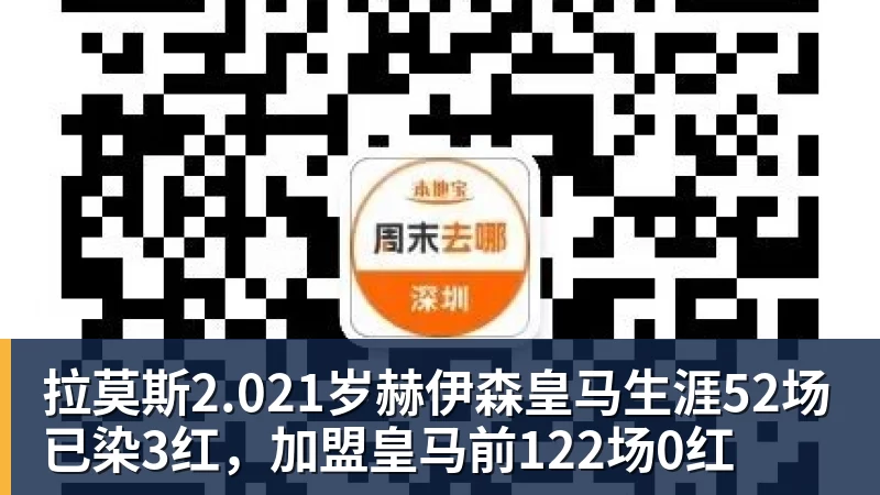 拉莫斯2.021岁赫伊森皇马生涯52场已染3红，加盟皇马前122场0红